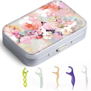 Estuche portátil de hilo dental, fácil de almacenar púas de hilo dental de varios tamaños, dispensador de hilo dental portátil es perfecto para Estuche portátil de hilo dental, fácil de almacenar púas de hilo dental de varios tamaños, dispensador de hilo dental portátil es perfecto para