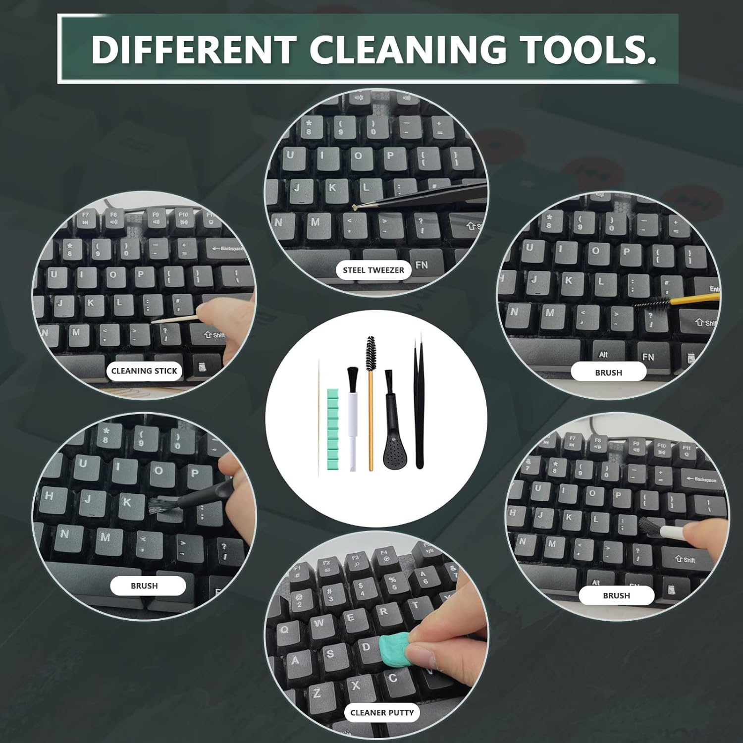 Keyboard Cleaner kit,Computer Cleaning kit,Mechanical Keyboard Cleaning kit,Anti-Static Brush,Small Cleaning Brush, Cleaning kit Compatible