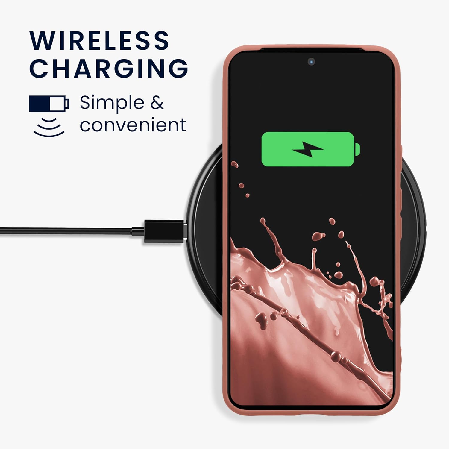 kwmobile Funda compatible con Google Pixel 8 – Funda protectora delgada de TPU con acabado mate suave – Rosa de invierno