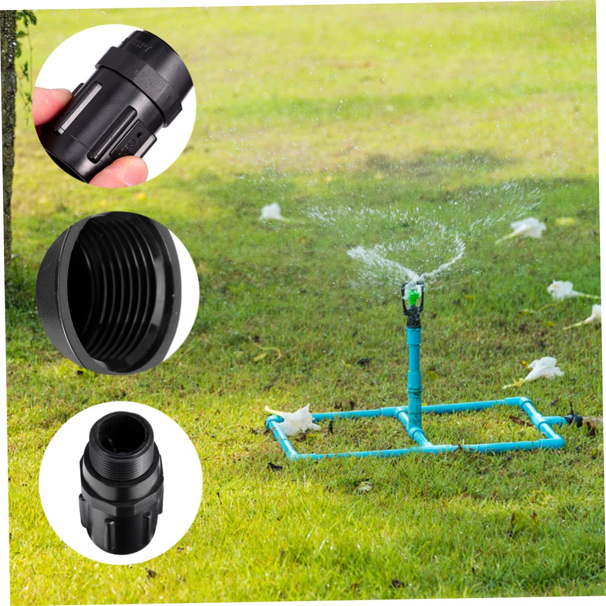 Yardwe 7 unids Roscado Interfaz de viaje Cosas rociador boquilla grifo adaptador regulador para sistema de riego Sistema de riego Regulador de
