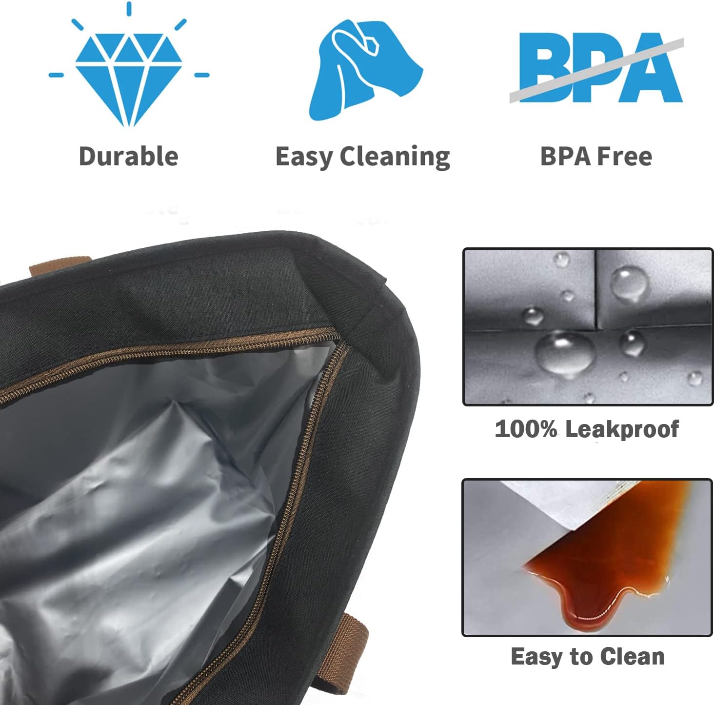 LHZK Bolsa térmica con aislamiento jumbo con aislamiento de espuma térmica, de alta calidad con cremallera, bolsa térmica aislada para transporte de