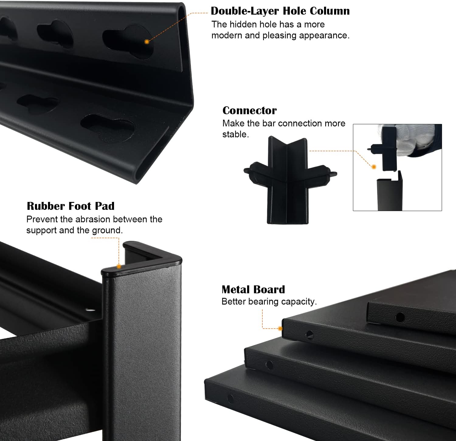 PACHIRA E-Commerce Estantería de garaje de 72 pulgadas, estantes de almacenamiento de metal de 5 niveles, estante de cocina ajustable, estanterías