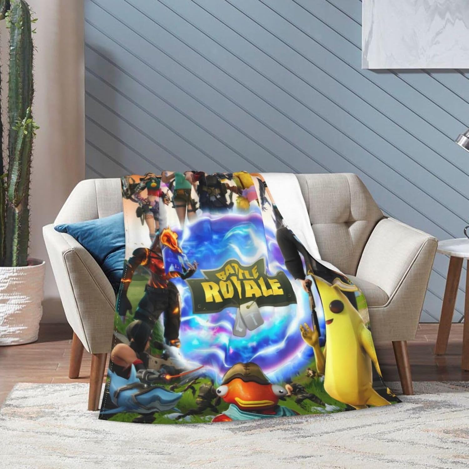Manta de juego de dibujos animados, manta ultrasuave para sofá, cama, sala de estar, dormitorio, automóvil, 60 x 50 pulgadas