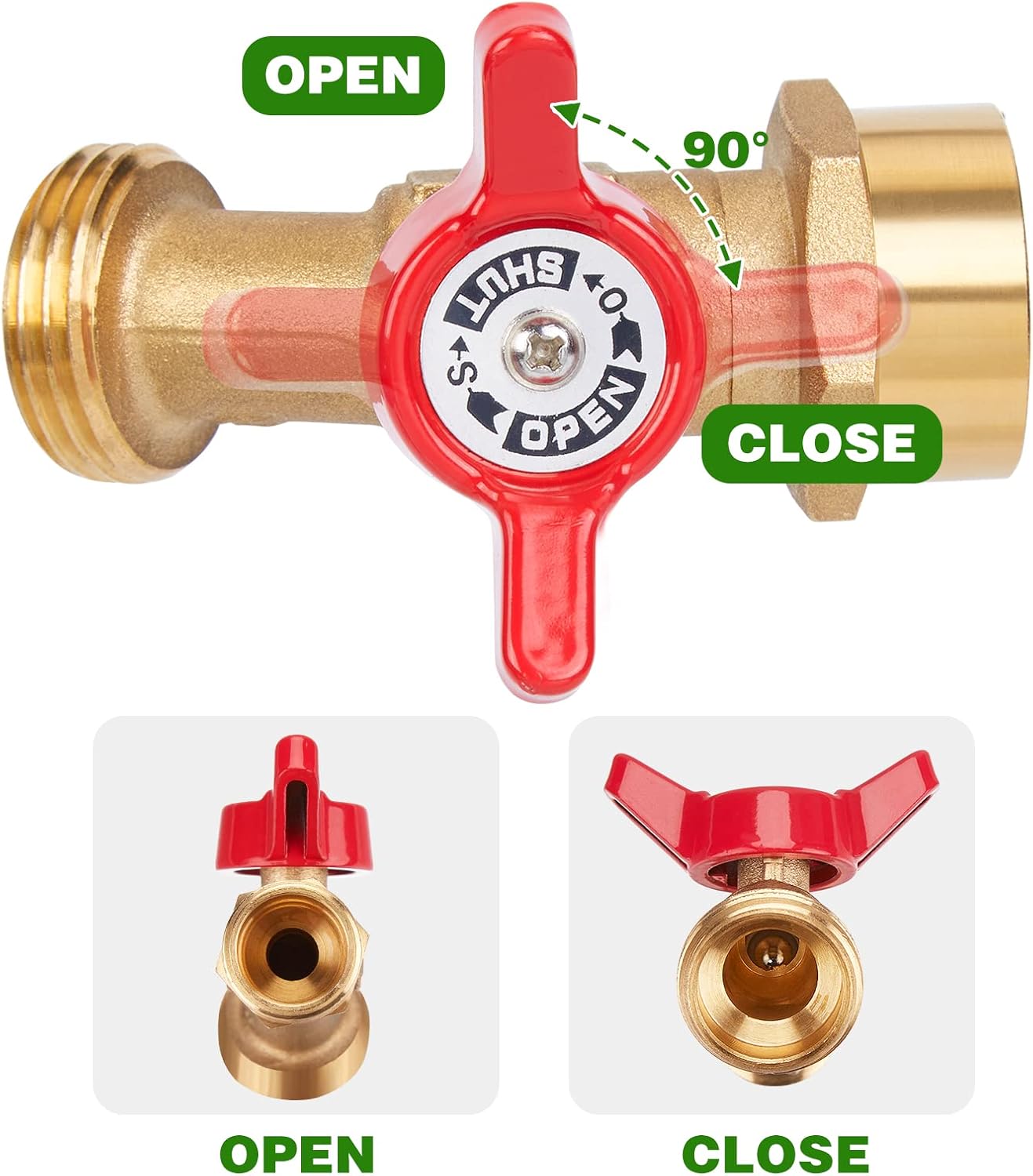 WADEO Adaptador de tanque IBC, adaptador de rosca fina de 2.36 pulgadas para tanque IBC de 275-330 galones, Aadpter IBC Tote Aadpter con válvula de