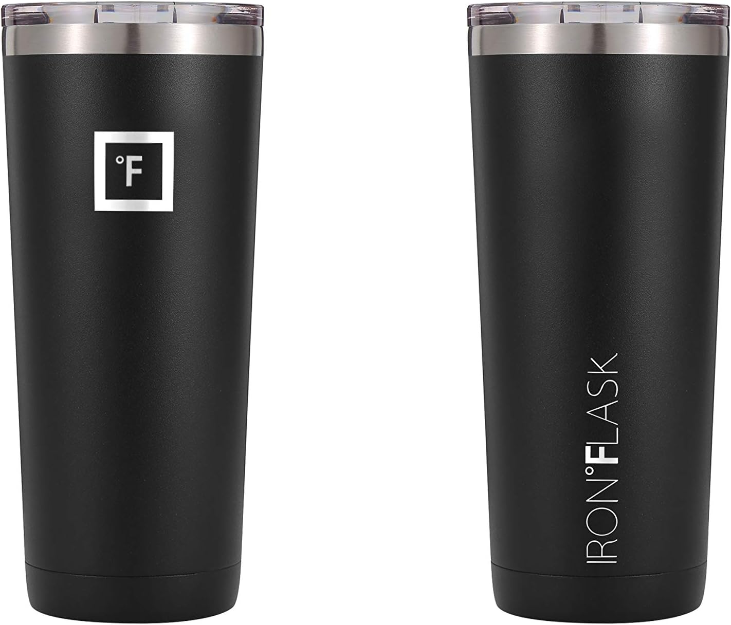 IRON FLASK Vaso clásico de 16, 24 o 32 onzas, acero inoxidable aislado al vacío, frío o caliente, moderno de doble pared, simple vaso térmico de
