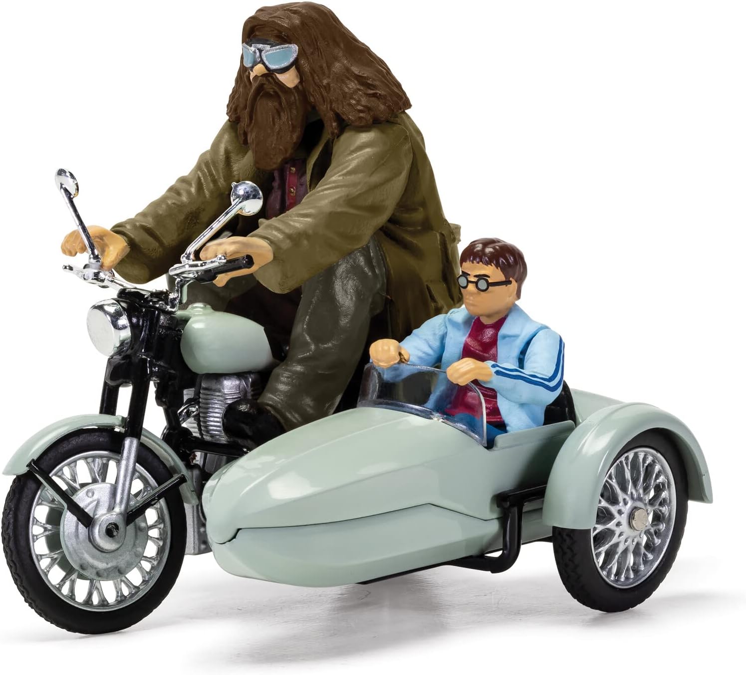 Corgi Harry Potter & Hagrid Motocicleta y Sidecar Reliquias de la Muerte Fit The Box Scale Diecast Display Modelo CC99727
