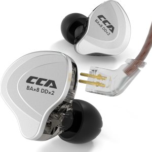 YINYOO CCA C10 – Monitores de oído, auriculares IEM con controladores híbridos de 4ba 1dd con cable desmontable sin enredos, auriculares con cable YINYOO CCA C10 – Monitores de oído, auriculares IEM con controladores híbridos de 4ba 1dd con cable desmontable sin enredos, auriculares con cable