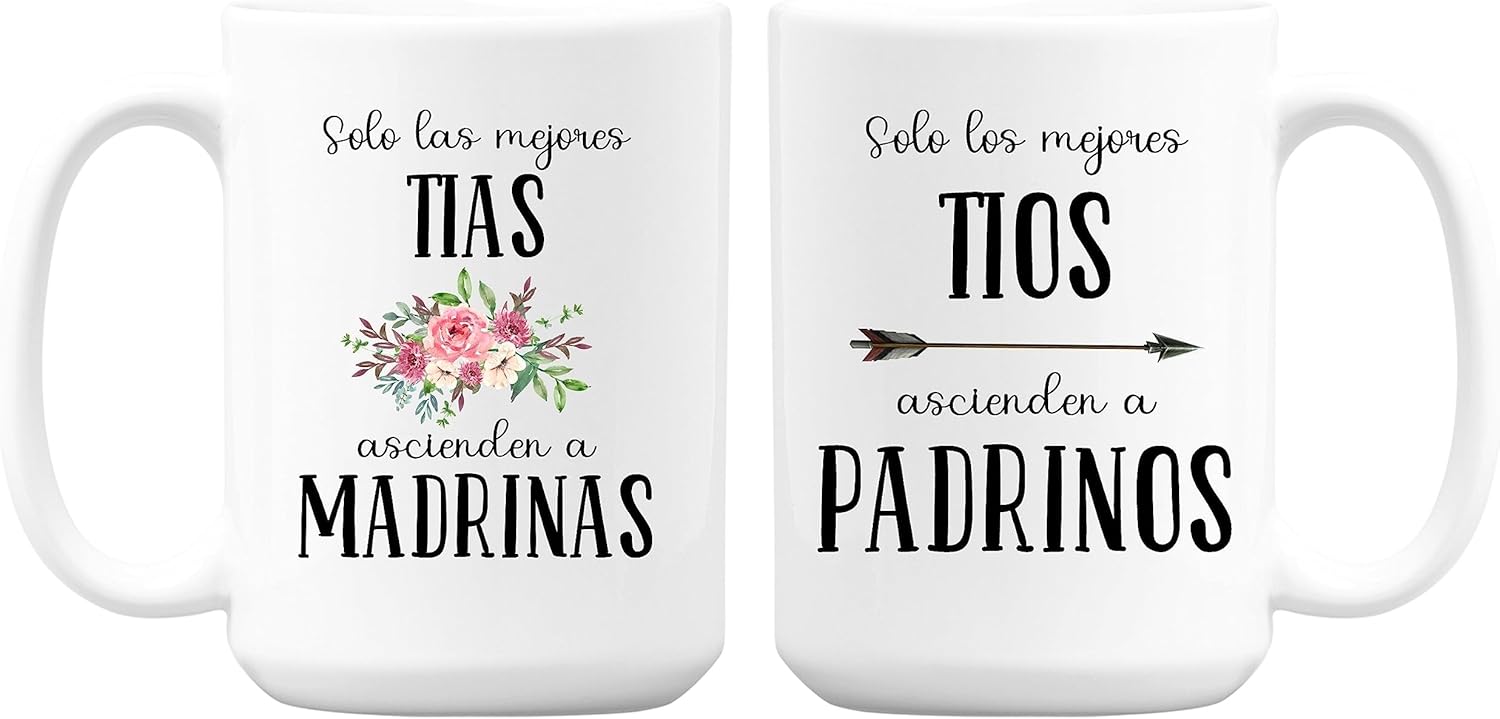 Propuesta de padrino, propuesta de Madrina, regalo de Madrina, regalo padrino, taza de café Madrina, Quieren Ser Mis Padrinos De Bautizo, Padrinos
