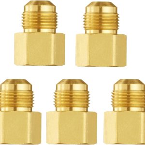 ANPTGHT Adaptador de tubo de latón para acoplamiento de gas de 38 pulgadas macho x 14 pulgadas NPT hembra reductor adaptador de tubo de gas propano ANPTGHT Adaptador de tubo de latón para acoplamiento de gas de 38 pulgadas macho x 14 pulgadas NPT hembra reductor adaptador de tubo de gas propano