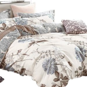 Swanson Beddings Juego de cama floral 100% algodón Funda de edredón, fundas de almohada., Algodón, Completo Swanson Beddings Juego de cama floral 100% algodón Funda de edredón, fundas de almohada., Algodón, Completo