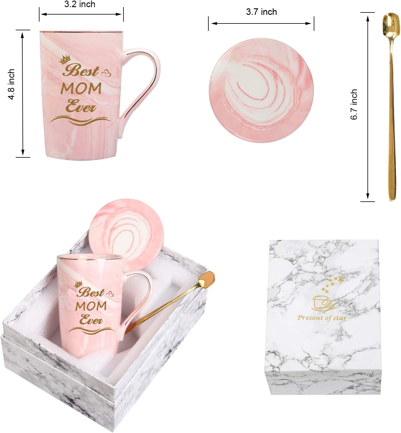 Taza de café Best Mom Ever Best Mom Ever, taza de café para la mejor mamá, regalos para la mejor mamá, taza de café, regalos de cumpleaños, día de