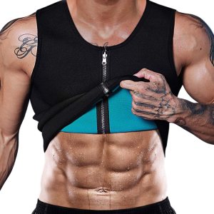 Chaleco de sauna para hombre, entrenador de cintura, moldeador de cuerpo, neopreno caliente, deporte, fitness, gimnasio, entrenamiento, camiseta sin Chaleco de sauna para hombre, entrenador de cintura, moldeador de cuerpo, neopreno caliente, deporte, fitness, gimnasio, entrenamiento, camiseta sin