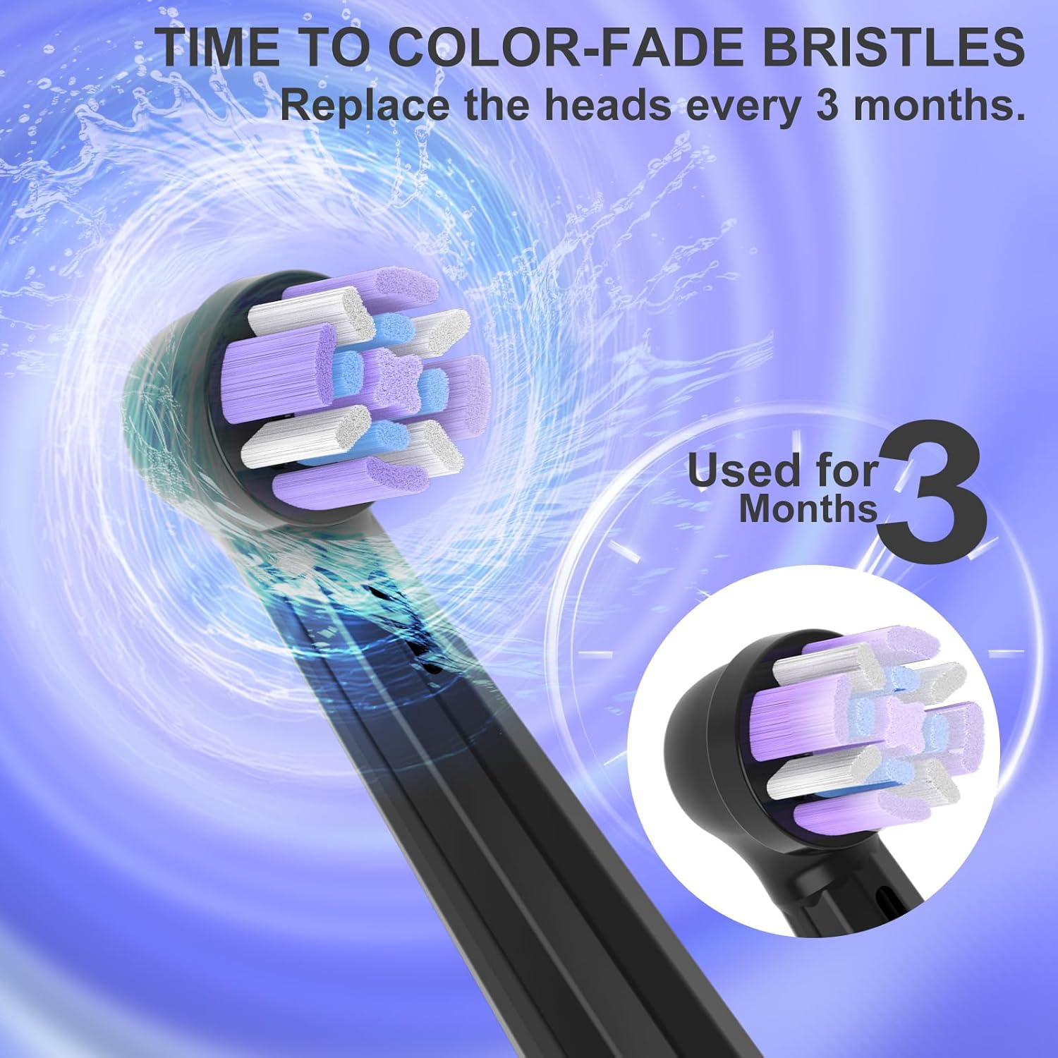 Cabezales de repuesto para cepillos de dientes compatibles con Oral B iO 10 9 8 7 6 5 4 3 Series cepillo de dientes eléctrico, paquete de 10