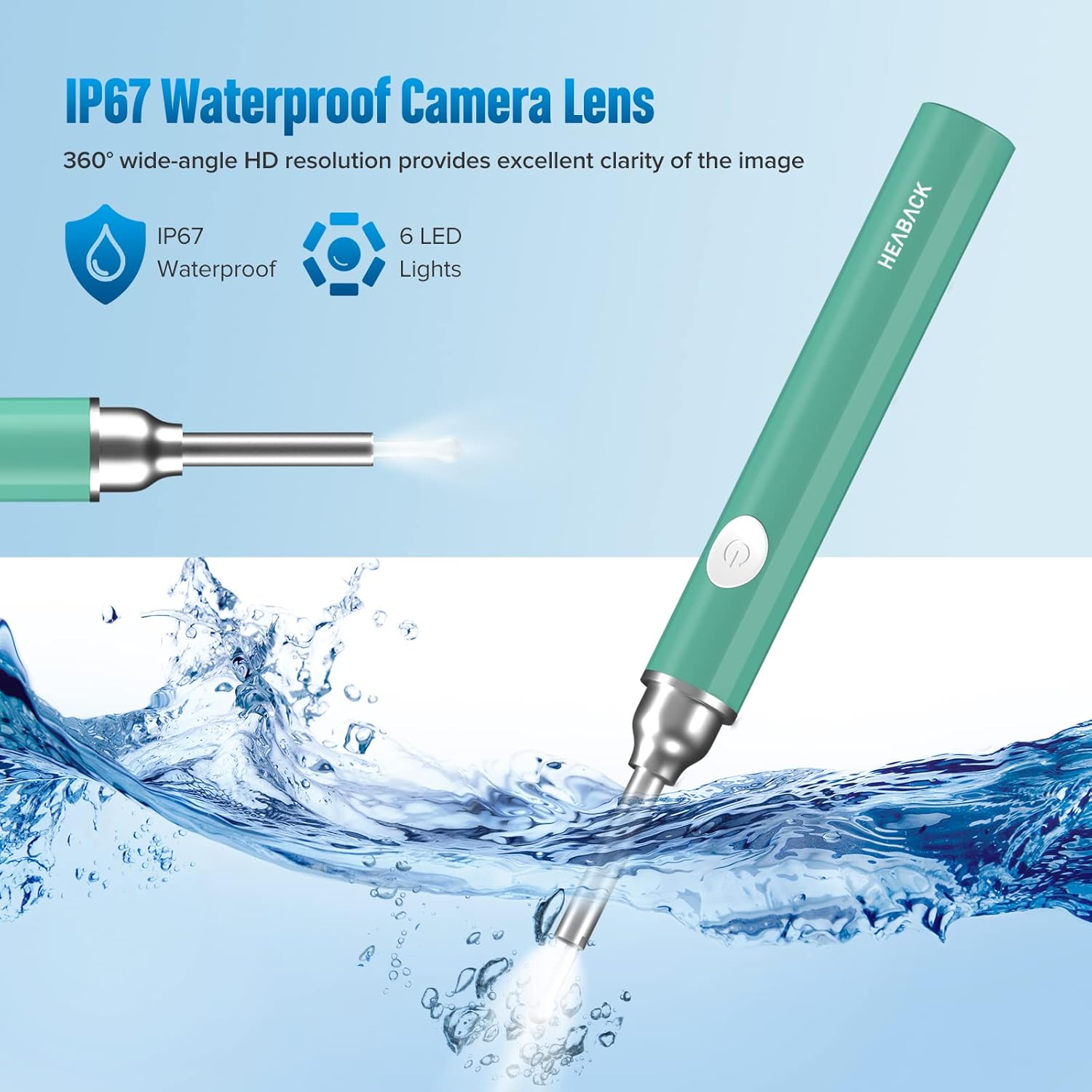 Ear Wax Removal Tool, Smart Ear Cleaner, Ear Camera Scope with Light Smartphone Ear HD Video Otoscope Wax Cleaner Works with Apple iOS iPhone,