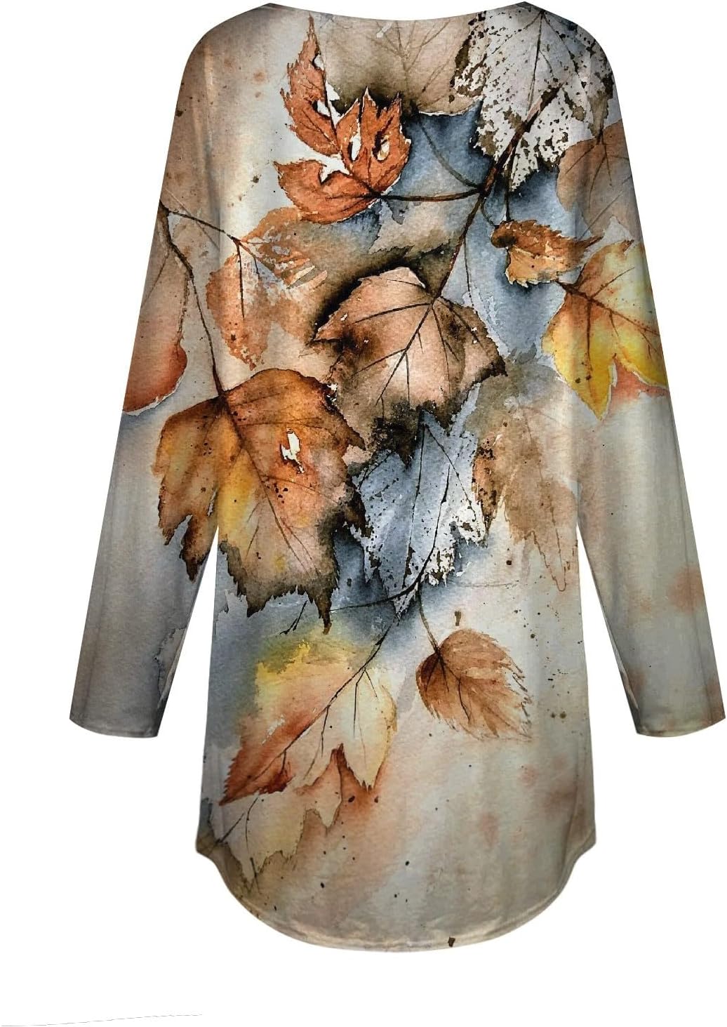 Blusas elegantes para mujer, camisetas hippie de otoño, camisetas de manga larga, lindas camisetas florales, túnicas con cuello redondo
