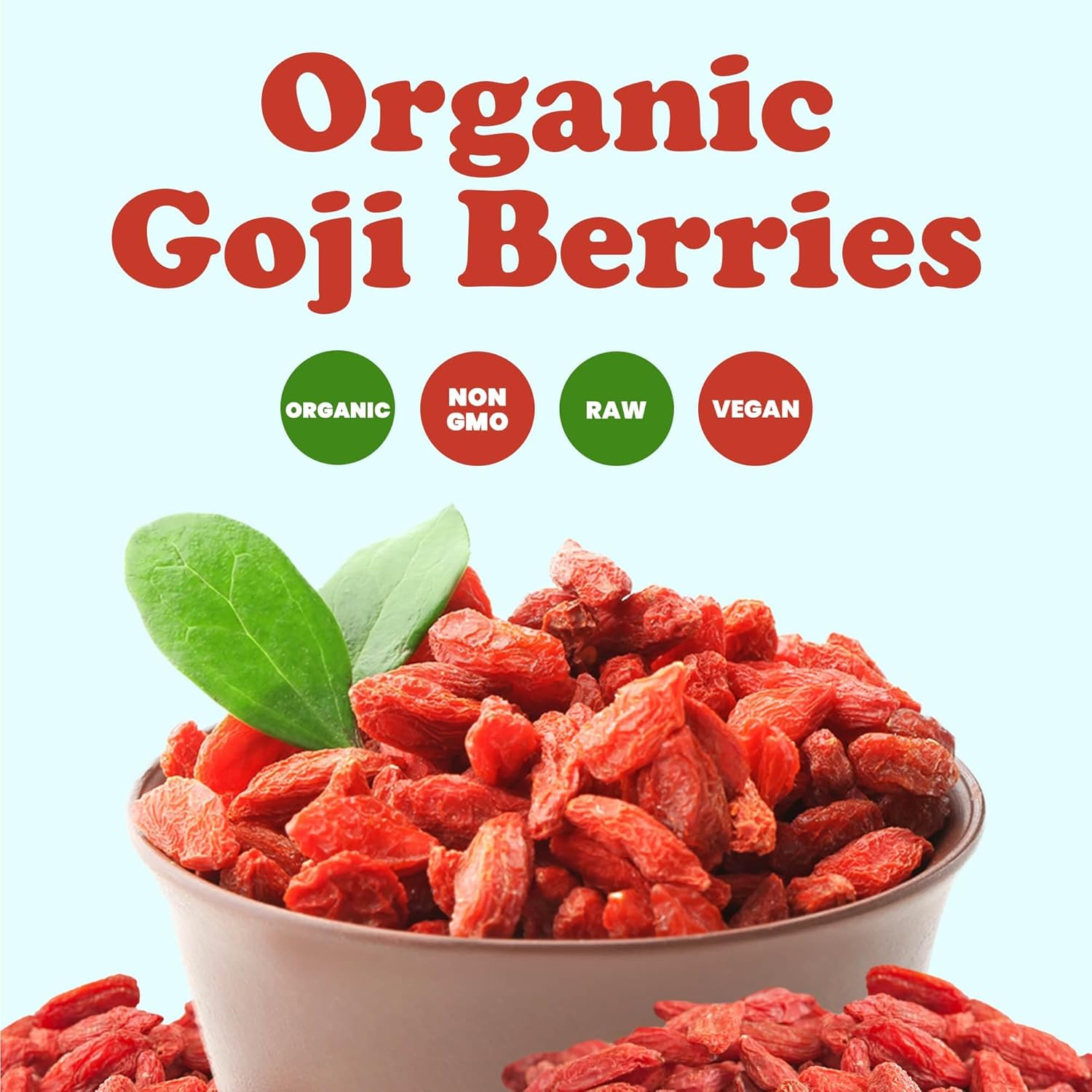 Bayas orgánicas de Goji, 8 onzas, sin OMG, secadas al sol, grandes y jugosas, sin azúcar, comida para sirt, vegana, a granel. Alto en hierro,