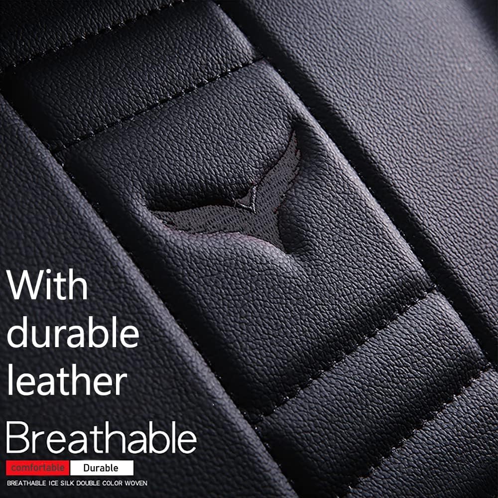 Fundas de asiento delantero para Chevy Aveo 2004-2011, protección de banco frontal 3D compatible con bolsa de aire lateral, línea negra y negra