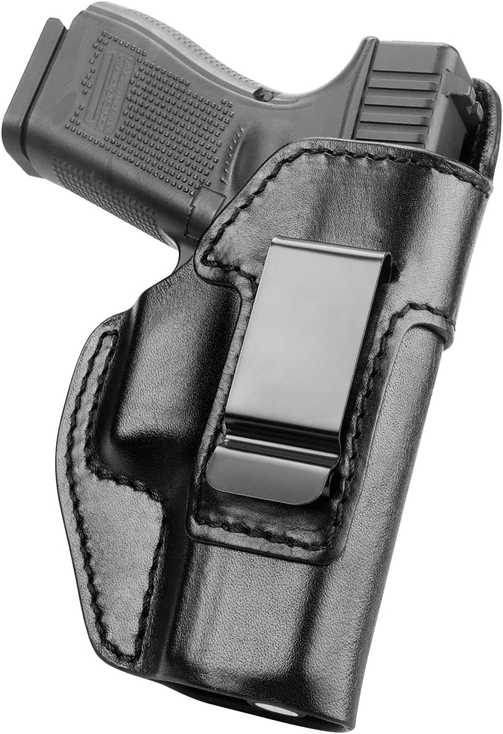 Funda de cuero hecha a mano para Glock 1919X233245, cintura interior oculta, funda IWB para G19 (Gen 345), mano derecha, funda de cuero de grano