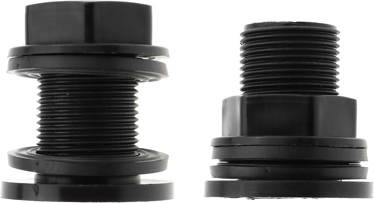 4 unids 34 pulgadas macho 12 pulgada hembra doble roscado tabique tanque de agua conector PVC tabique montaje para barriles de lluvia, acuarios,
