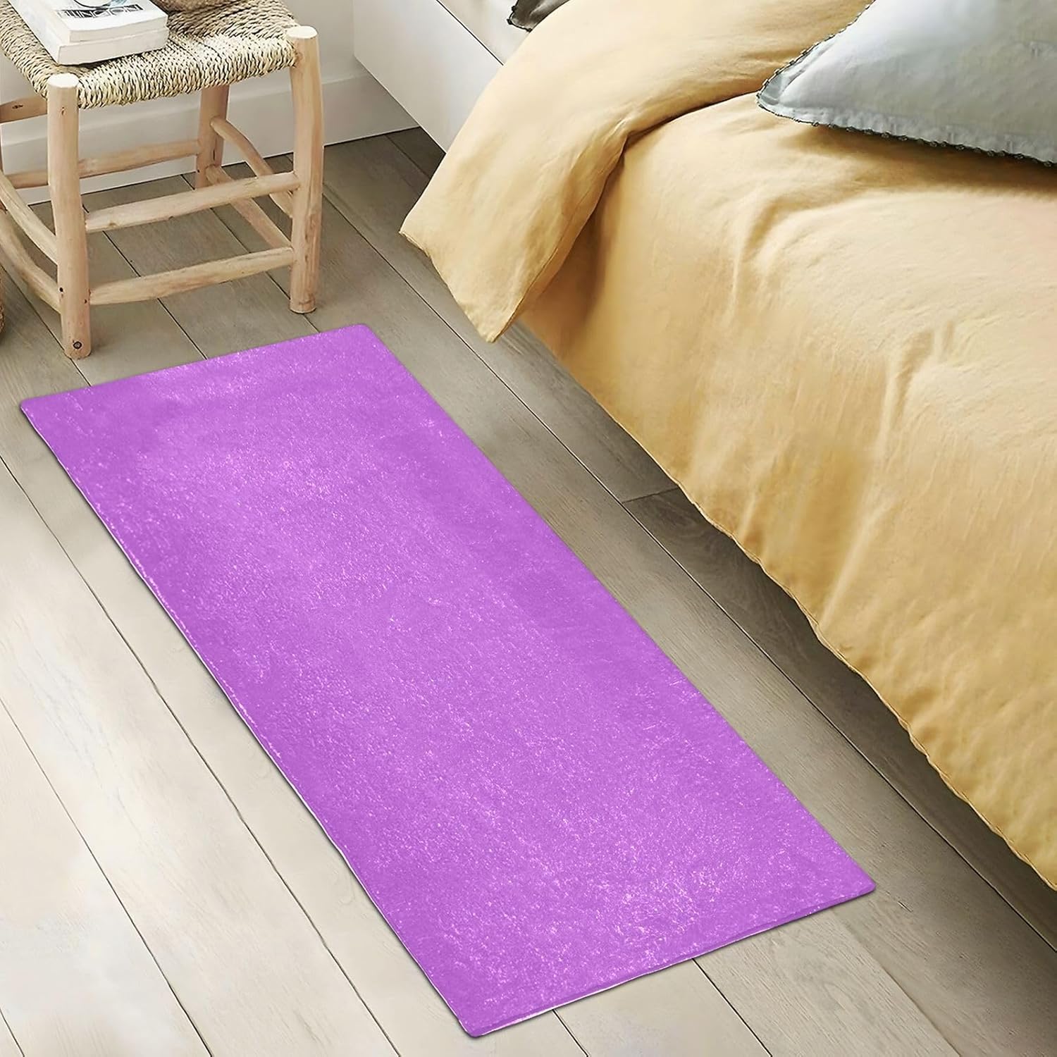 Joisal Tapetes medianos de felpa de orquídeas, absorbentes, antideslizantes, con parte trasera de goma, lavable, 39 x 20 pulgadas