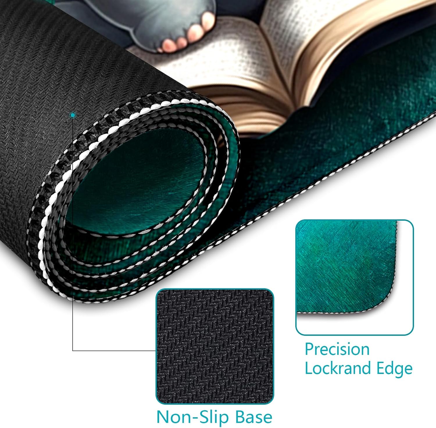 Alfombrilla de mouse de elefante para escritorio, bonita alfombrilla de escritorio, alfombrilla de mouse grande antideslizante para computadora,