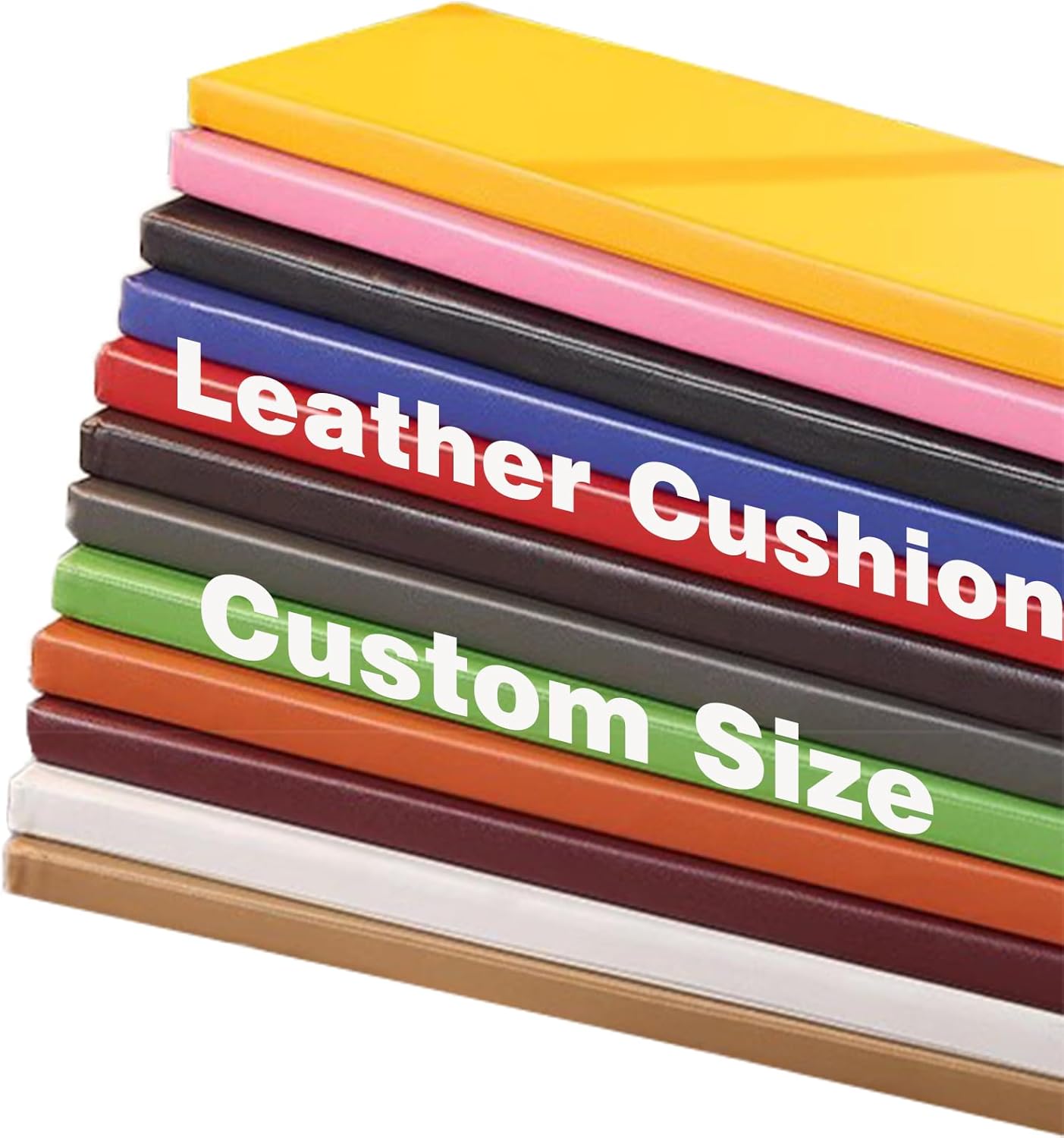 Cojines de banco personalizados, cojín de asiento de banco de piel sintética impermeable para muebles de interiorexterior, almohadilla de banco de