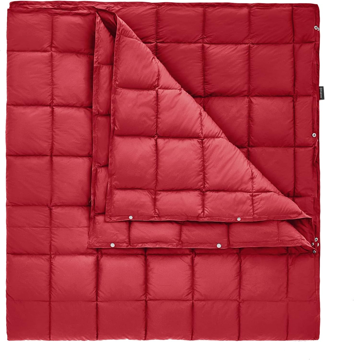 KingCamp Red – Manta ligera de viaje para mujer, ligera, alternativa de plumón, cálida, grande, compacta, portátil, impermeable, para avión,