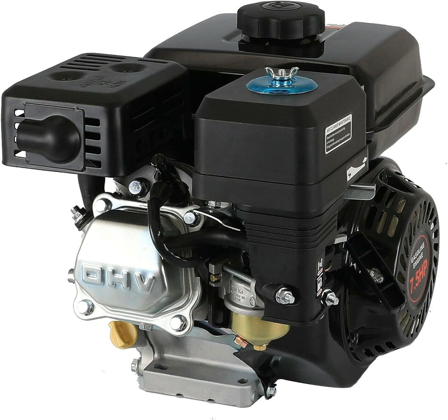 Motor de gas Motor de 4 tiempos, arranque de tracción 6.5HP7.5HP refrigeración por aire de un solo cilindro OHV motor de gasolina para HondaGX160