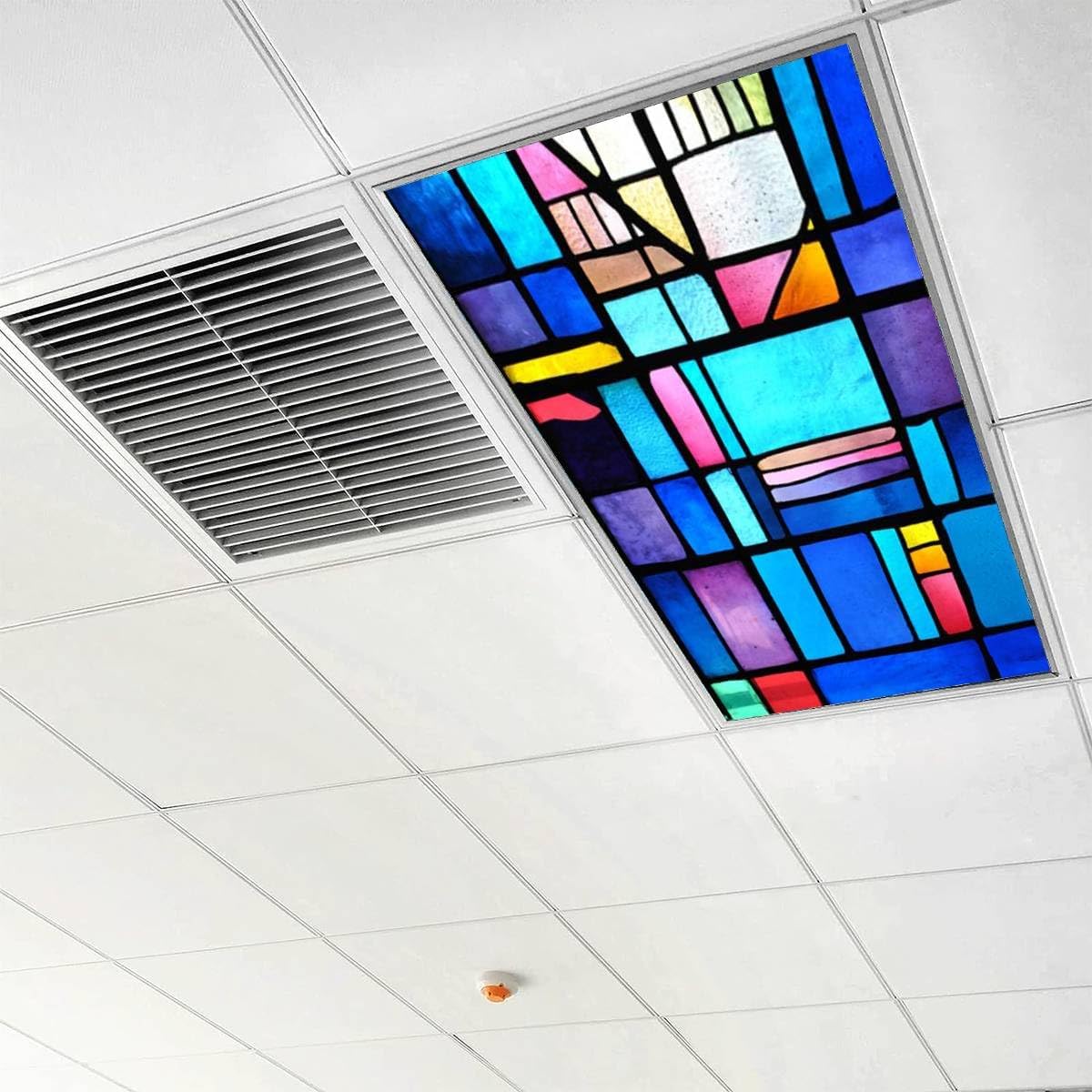 Paquete de 4 cubiertas de luz fluorescente para luz de techo, coloridos filtros de luz de acrílico para ventana para aula, oficina, hogar, cubierta
