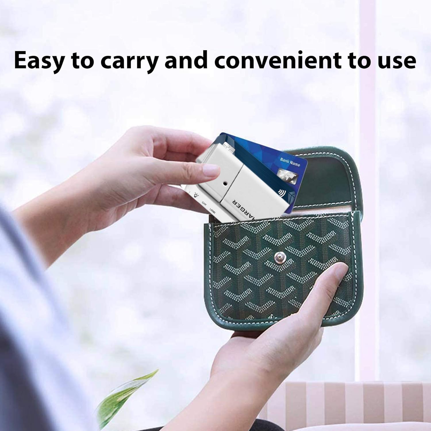 Cargador portátil de viaje de batería AA para Xiaomi Red Rice y cargador de emergencia con luz LED (toma 2 pilas AA) Blanco