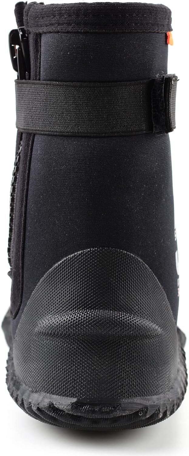 SARHLIO Botas de buceo de neopreno con cremallera de 0.118 in con suela antideslizante para deportes acuáticos, buceo, esnórquel, rafting, kayak,
