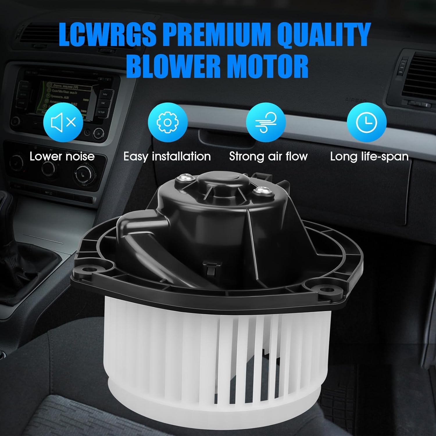 Motor soplador de CA con ventilador para Chevy Impala 2004-2016, Pontiac Grand Prix 2004-2008, Chevy Monte Carlo 2004-2007, Buick Lacrosse HVAC