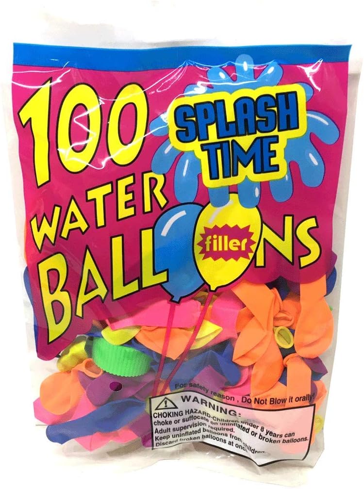 100 globos de agua surtidos con relleno en bolsa de polietileno