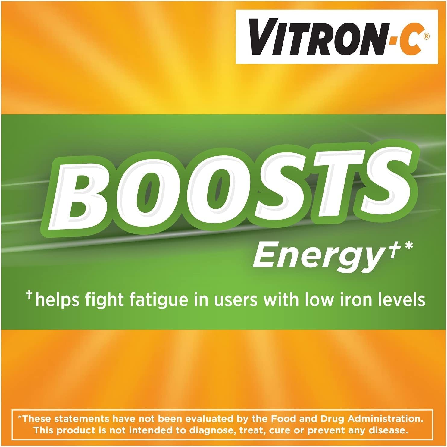 Vitron-C Suplemento de hierro de alta potencia con vitamina C, paquete de 4 (60 unidades cada uno) NmkSd