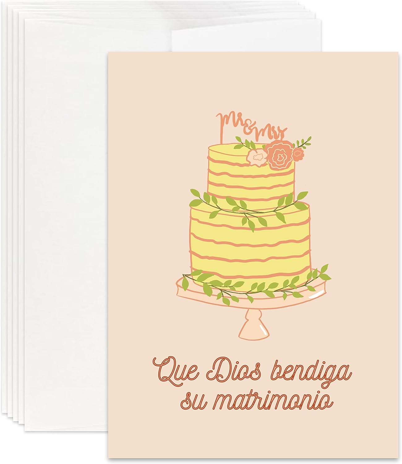 Tarjeta de Boda Cristiana ara Tarjeta de Boda Tarjeta de Matrimonio de Boda Cristiana, Regalo Cristiano para Bodas (Paquete de 12)
