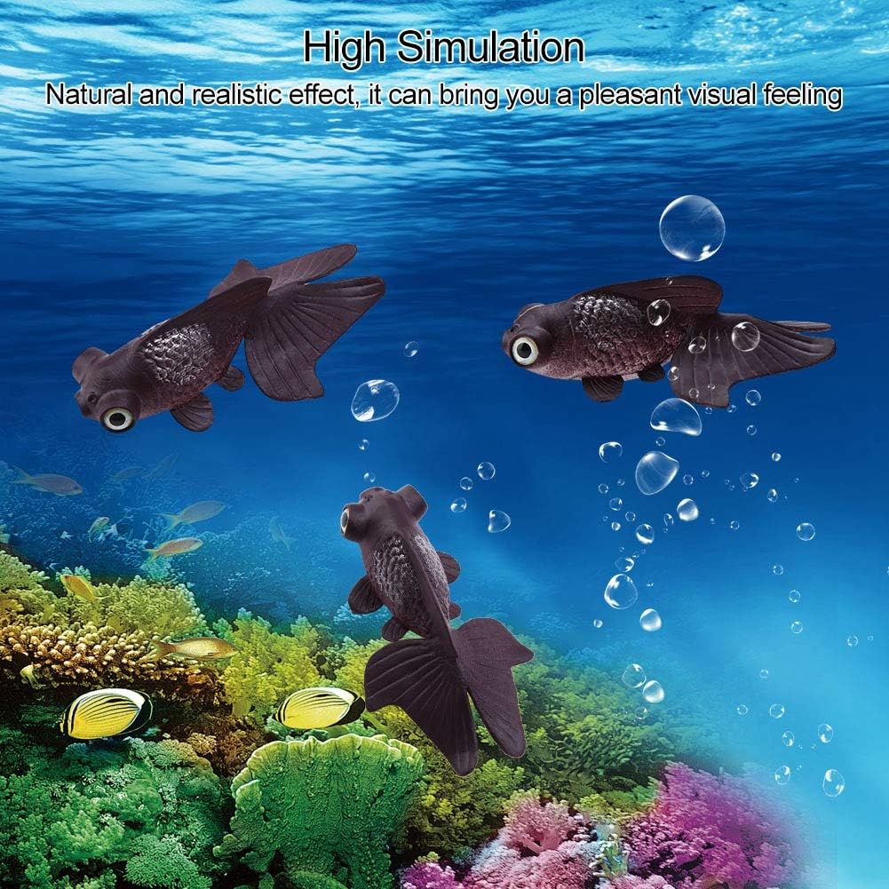 Jerliflyer Adorno de simulación para pecera, silicona artificial, decoración Betta para acuario, adorno flotante falso de alta vida (pez dorado