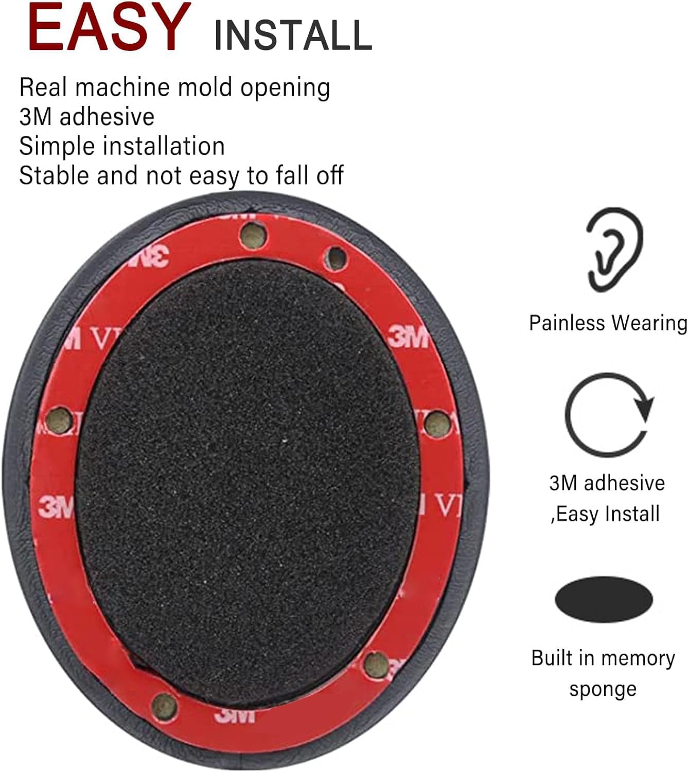 Studio 3 – Almohadillas de repuesto para auriculares Beats Studio 2 y Studio 3 con cable e inalámbricos, almohadillas de espuma viscoelástica con