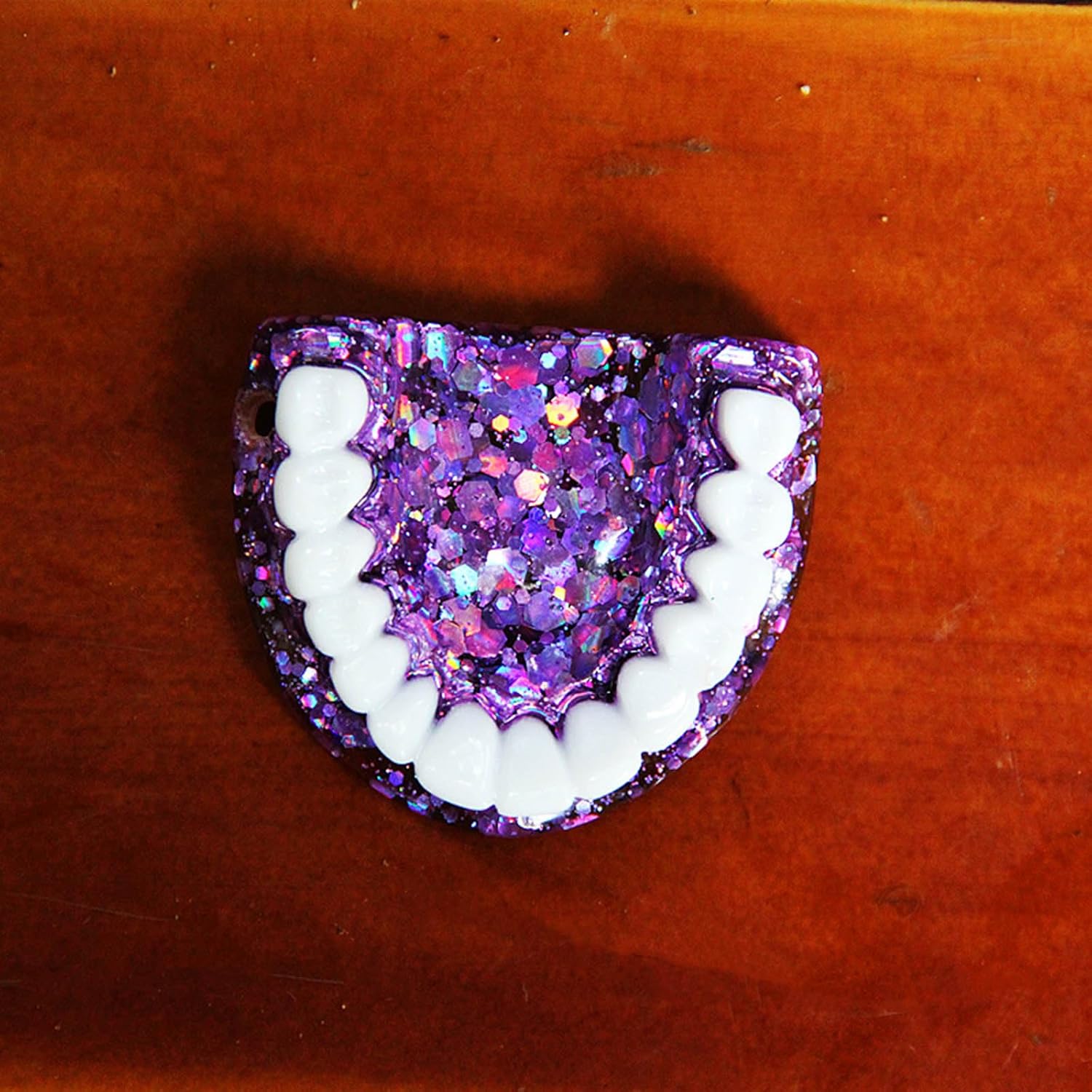 Unahtinr Molde creativo de silicona para llaveros en forma de dientes, molde de resina colgante, molde de fundición epoxi personalizado, arte de