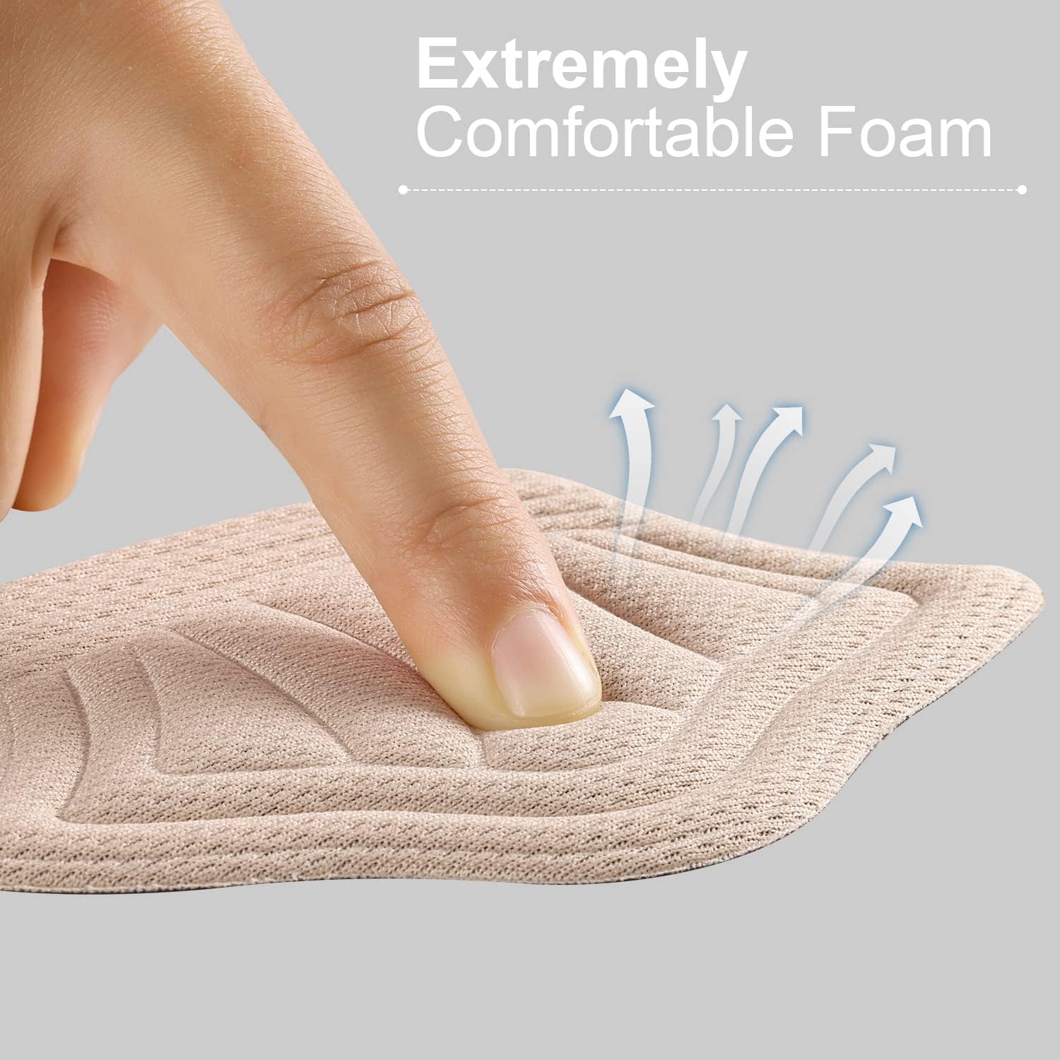 Insertos de cojín trasero del talón, beige (6pcs-Beige)