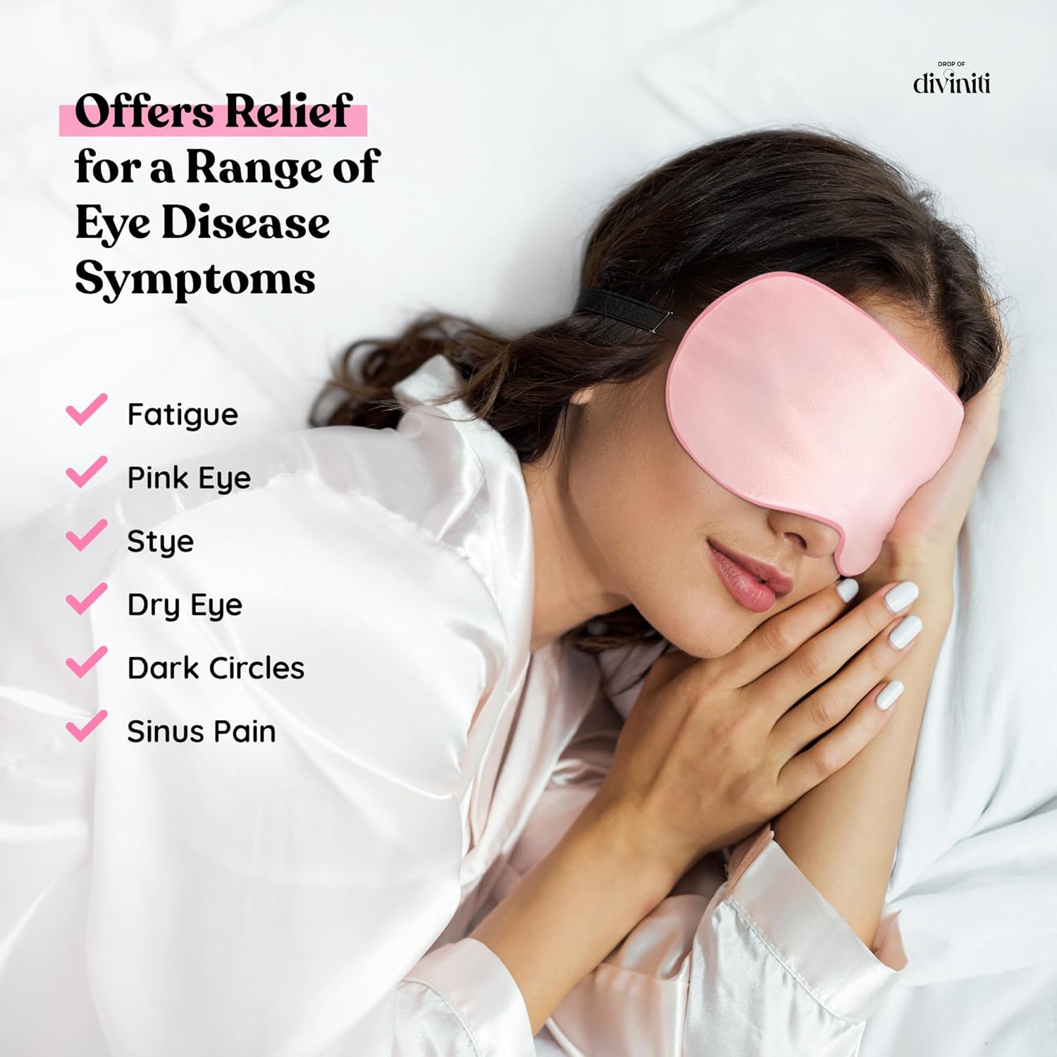 Máscara de ojos térmica para alivio de ojos secos, tratamiento de ojos de orzuelo, máscara de ojos sinusal, máscara de ojos eléctrica para ojos