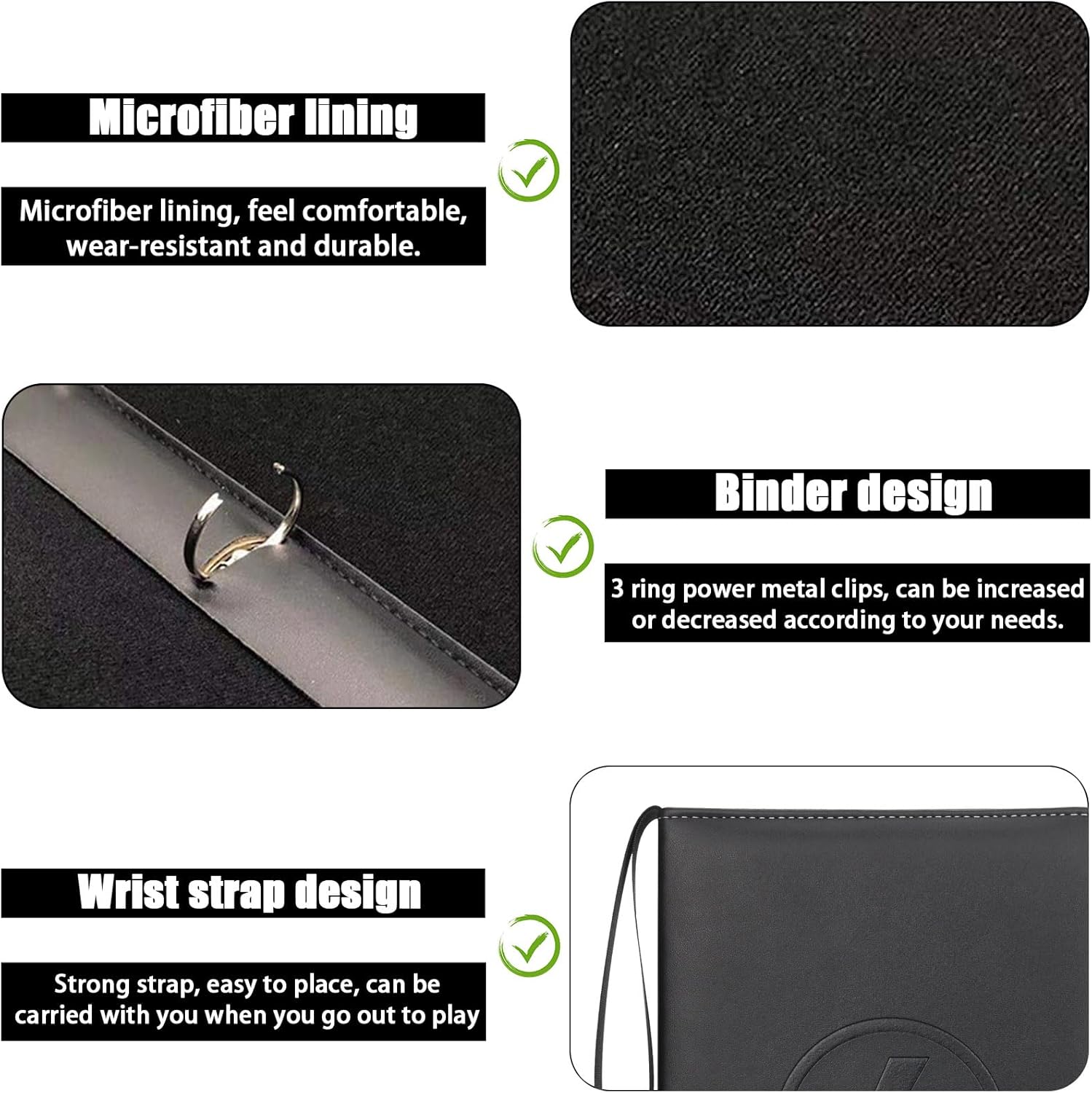Carpeta de tarjetas coleccionables de 9 bolsillos, 900 cargadores superiores para tarjetas, carpeta de tarjetas coleccionables con cremallera