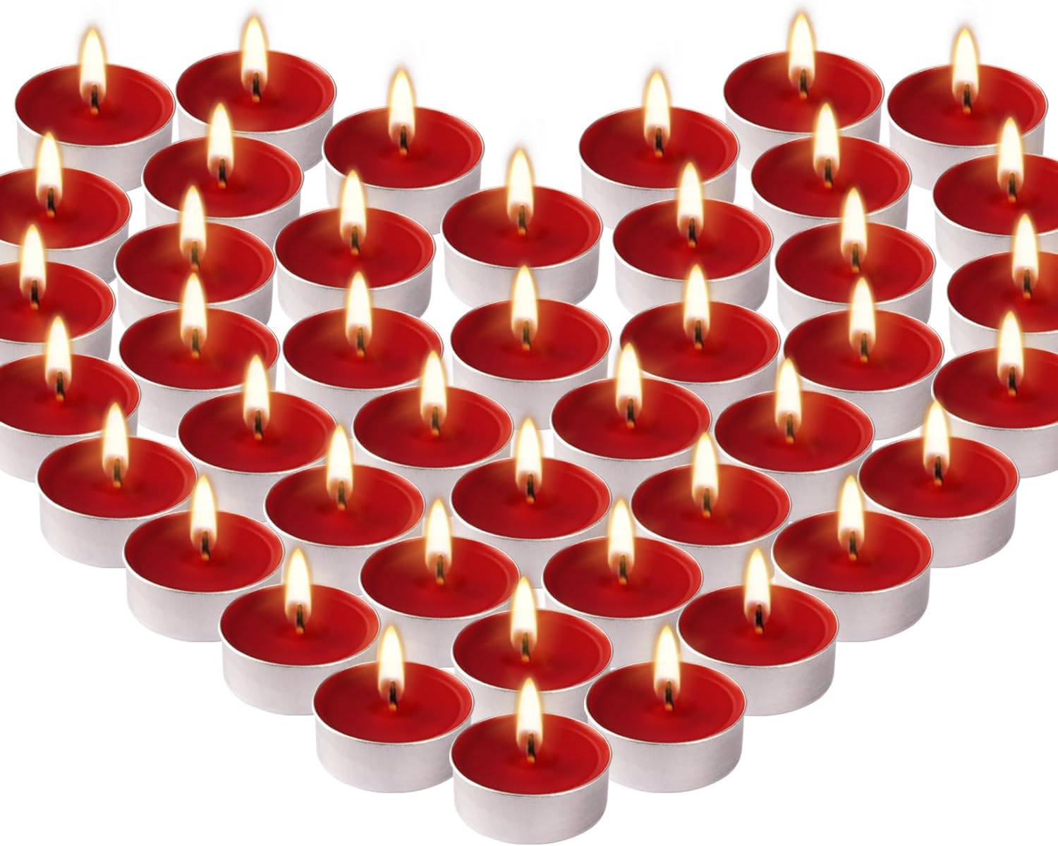 Tealight Candles – Velas de té pequeñas sin perfume de 50 pulgadas a granel, para Shabat, bodas, Navidad, decoración del hogar (4 horas)