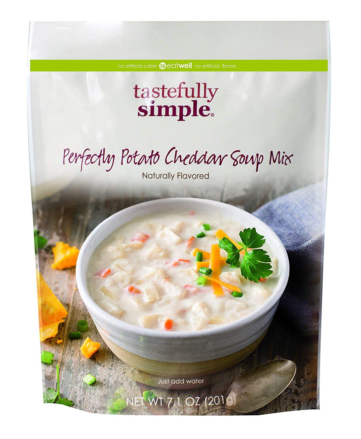 Tastefully Simple Sopa de papa cheddar Perfectamente, 7.1 onzas (paquete de 2)