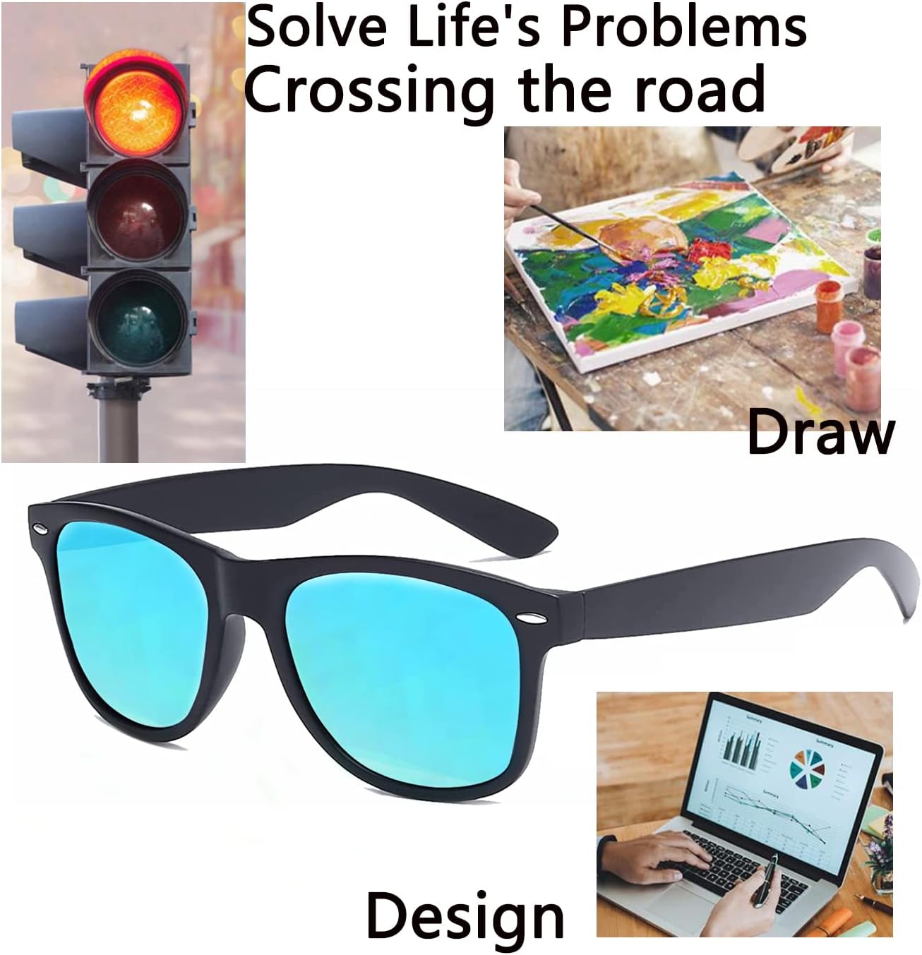 KECHIO Lentes para daltónico, lentes correctivos daltónicos  Se utilizan para anomalías de la visión del color en interiores y exteriores