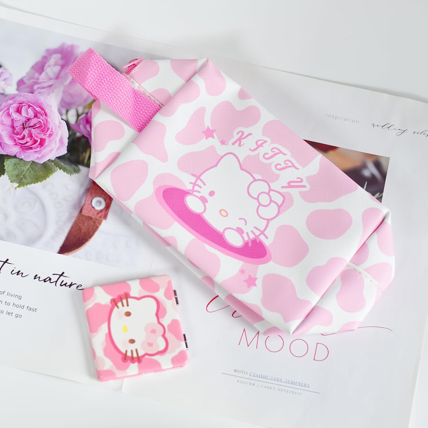 Bolsa de cosméticos de viaje, bolsa de cosméticos de dibujos animados de gran capacidad, bolsa de maquillaje con cremallera, bolsa de aseo de viaje