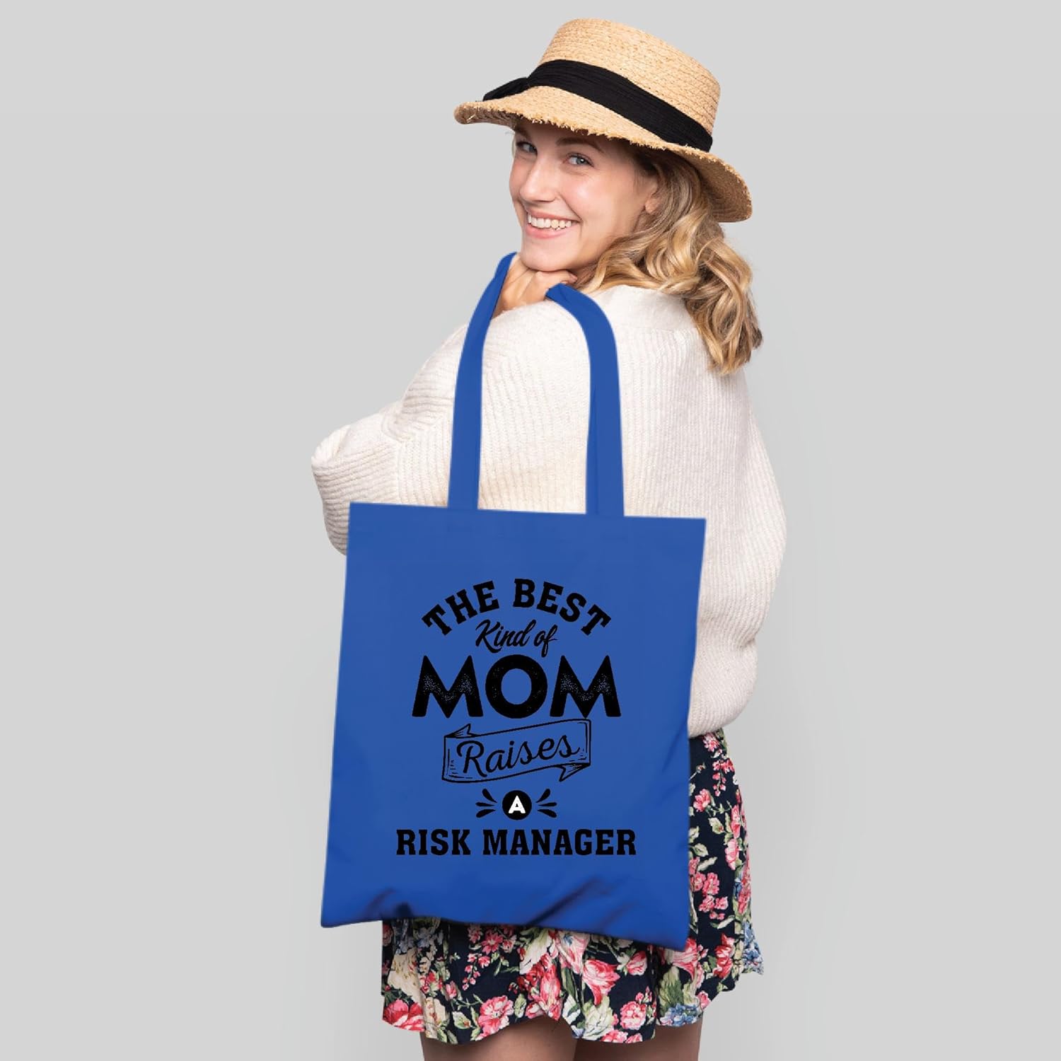 Risk Manager Mom Gift for Mothers Day Best Kind of Mom Natural White Multicolor Canvas Tote Bag