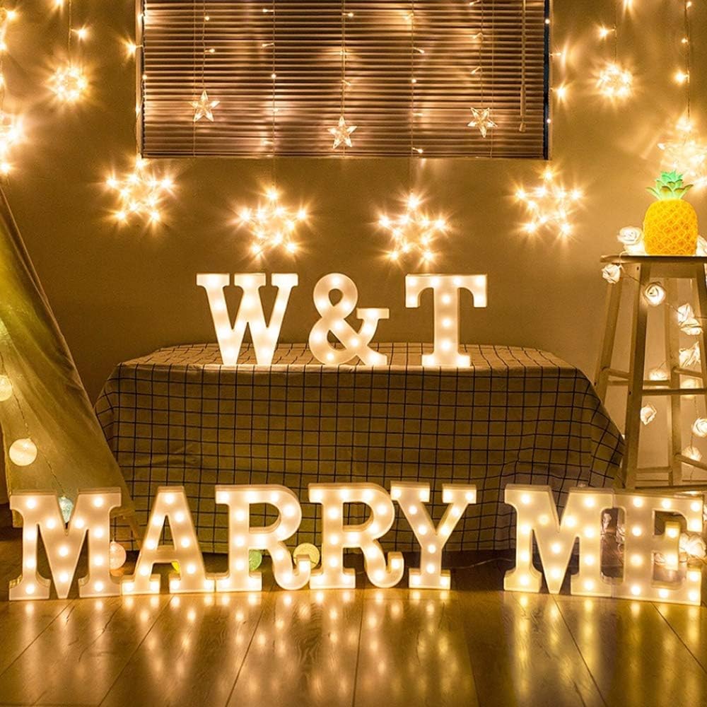 CJWDZ – Letreros LED para decoración de habitación, bonita decoración del hogar, letreros iluminados para pared, dormitorio, fiesta, boda,