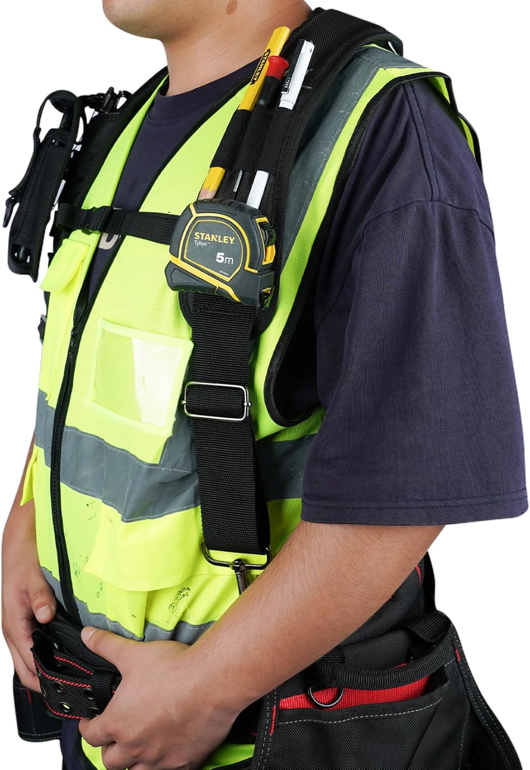 MELOTOUGH Tirantes de cinturón de herramientas para hombres grandes y altos, tirantes acolchados para bolsas de trabajo