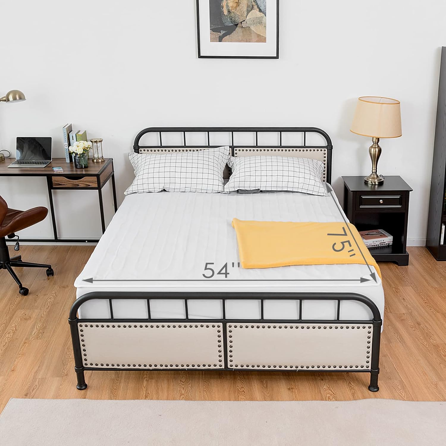 WELLHUT Protector de colchón con calefacción, calentador de cama matrimonialindividualqueenking, certificado ULETL, calentador de colchón con 8