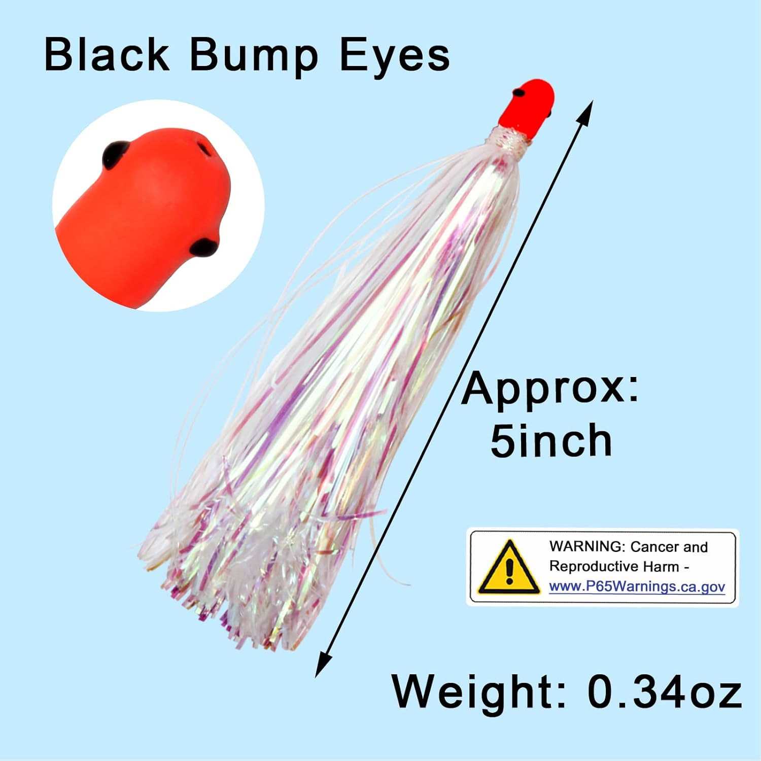 Mylar Flash Teaser Tail Bucktail Fishing Teasers Pesca Cabeza de plantilla con peso, señuelos de pesca, cebo Jig Bullet Sinkers Mylar Flash Faldas